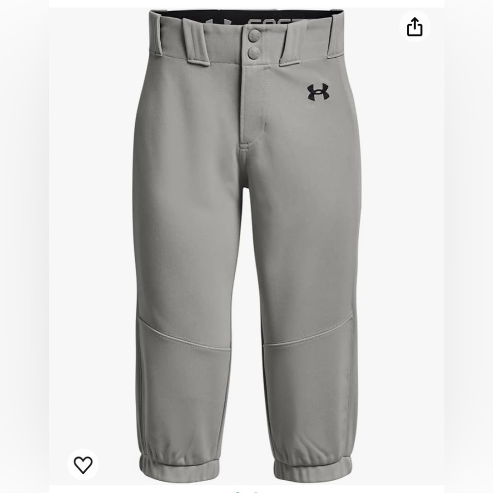 NWT girls softball pants. Under Armour Grey